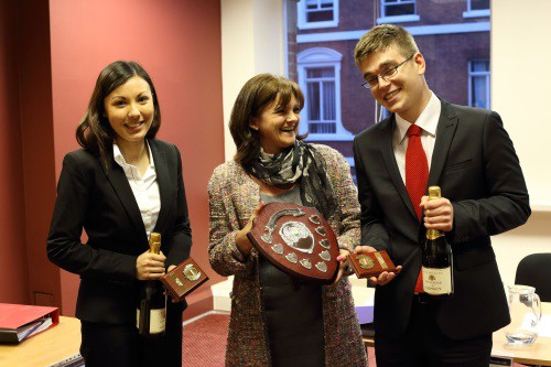 DAC Beachcroft mooting shield 2014 winners with firm partner